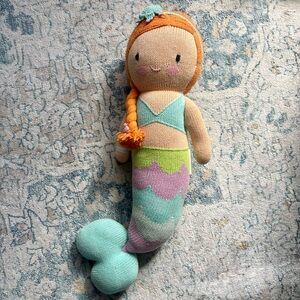 Cuddle + Kind LARGE 20” Doll Isla the Mermaid Handknit Hand Made Nursery Gift